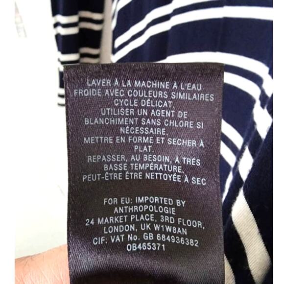 Anthropologie Maeve Turtleneck Stripe Swing Dress Size XS - Picture 6 of 9